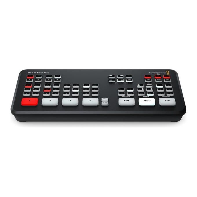 Blackmagic Design BM-SWATEMMINIBPR ATEM Mini PRO Switcher di Produzione e Streaming Full HD 4 Ingressi HDMI Ethernet 1000 Mbit-s USB-C Nero