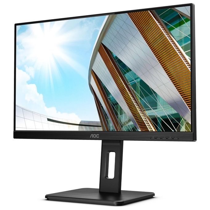 AOC Q24P2Q Monitor PC 23.8'' IPS QHD 2560x1440 75 Hz 4 ms AMD FreeSync Hub USB 3.2 colore Nero