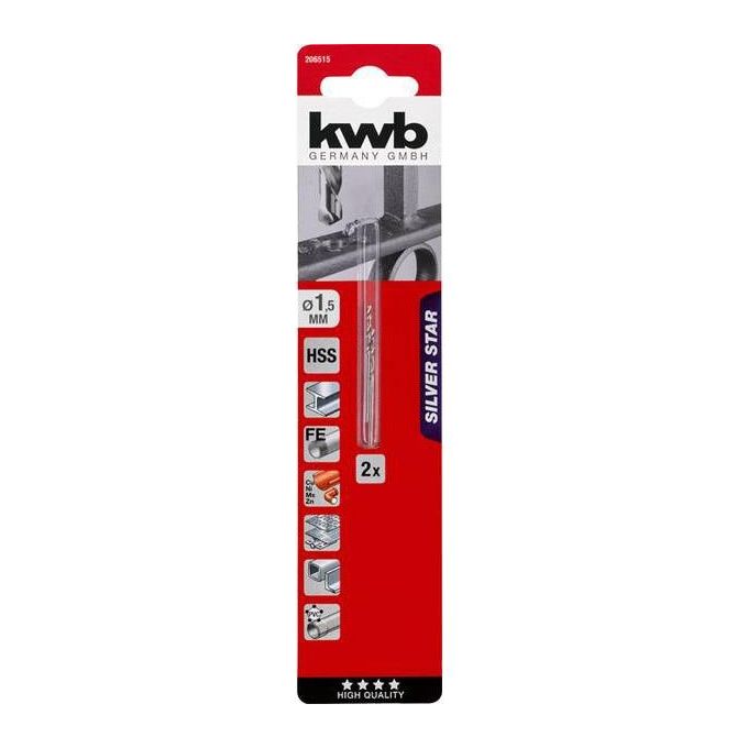 Kwb Punta Per Trapano Hss Elicoidale 1.5Mm Silver