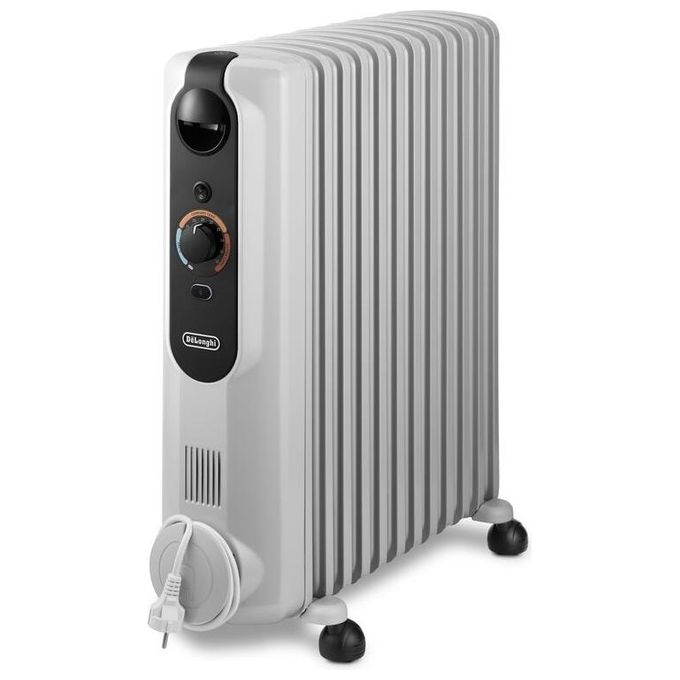De'Longhi TRRSE1225 Radia-S Easytronic Radiatore Elettrico a Olio 2500 W 3 livelli antigelo termostato regolabile colore Bianco Nero