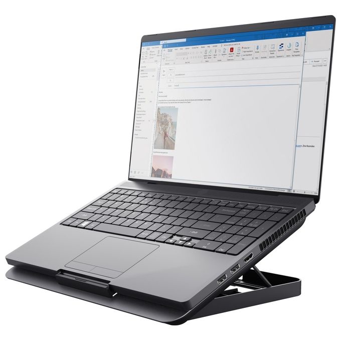 Trust 24613 Exto Base di Raffreddamento per Laptop 1 Ventilatore 18 cm 35 dB Regolazione Altezza colore Grigio