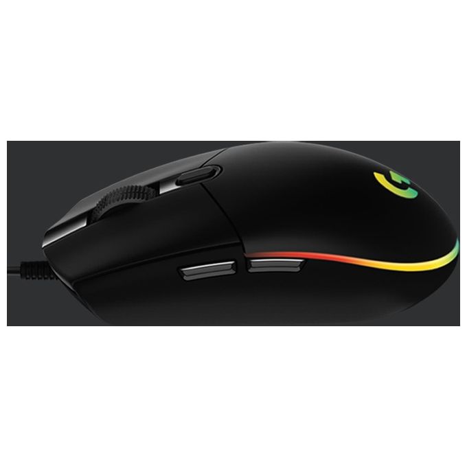 Logitech G203 LIGHTSYNC Mouse Gaming con Illuminazione RGB, Personalizzabile, 6 Pulsanti Programmabili, Sensore per Gaming, Tracciamento a 8.000 DPI, Peso Ridotto - Nero