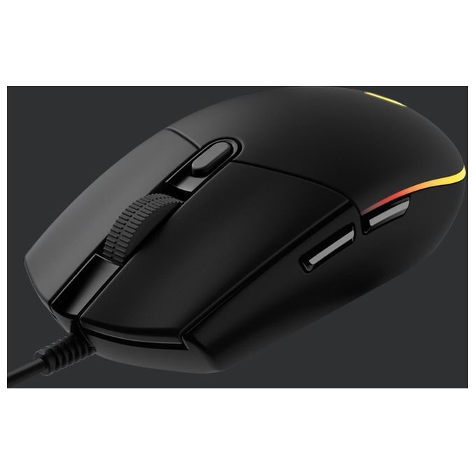 Logitech G203 LIGHTSYNC Mouse Gaming con Illuminazione RGB, Personalizzabile, 6 Pulsanti Programmabili, Sensore per Gaming, Tracciamento a 8.000 DPI, Peso Ridotto - Nero