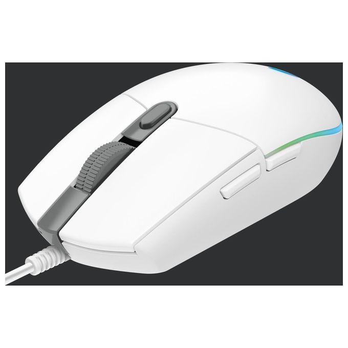 Logitech G203 LIGHTSYNC Mouse Gaming con Illuminazione RGB Personalizzabile 6 Pulsanti Programmabili Bianco