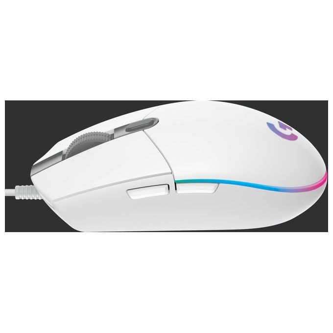Logitech G203 LIGHTSYNC Mouse Gaming con Illuminazione RGB Personalizzabile 6 Pulsanti Programmabili Bianco