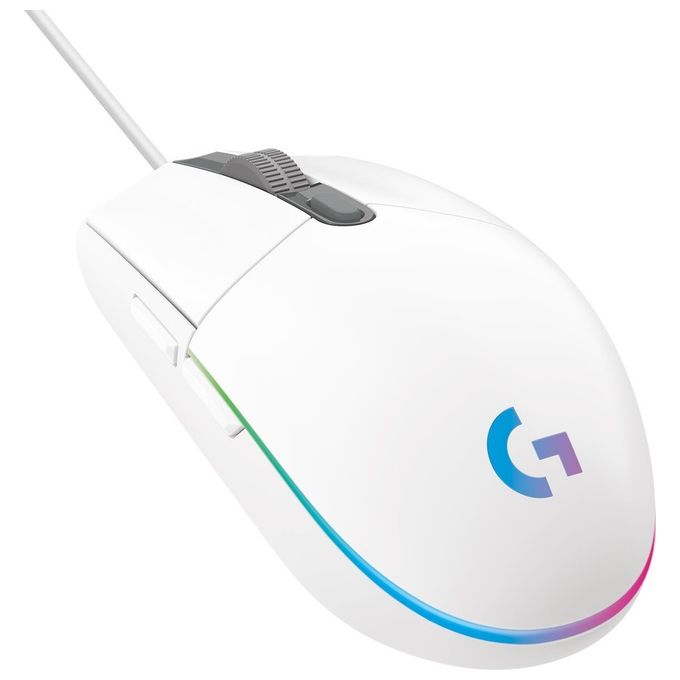 Logitech G203 LIGHTSYNC Mouse Gaming con Illuminazione RGB Personalizzabile 6 Pulsanti Programmabili Bianco