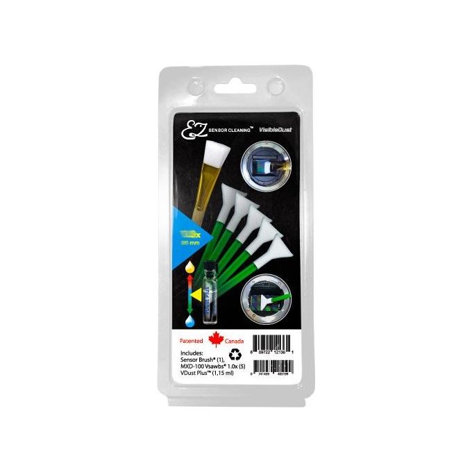 VisibleDust 12300382 EZ Plus Kit Kit di pulizia dell'apparecchiatura per fotocamera con 7 pezzi e liquido Sensor Clean 1,15 ml colore Verde