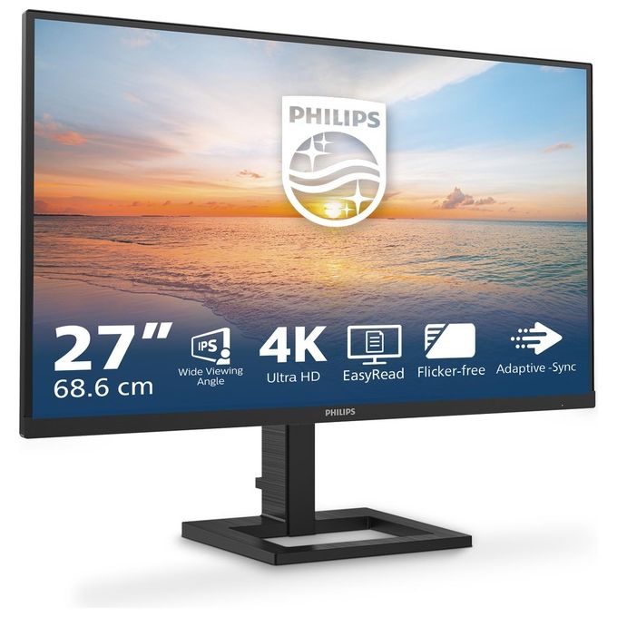Philips 27E1N1900AE-00 Serie 1000 Monitor PC 27'' 4K Ultra HD IPS LCD 350 cd-m² HDR10 USB-C 65W HDMI 2.0 colore Nero
