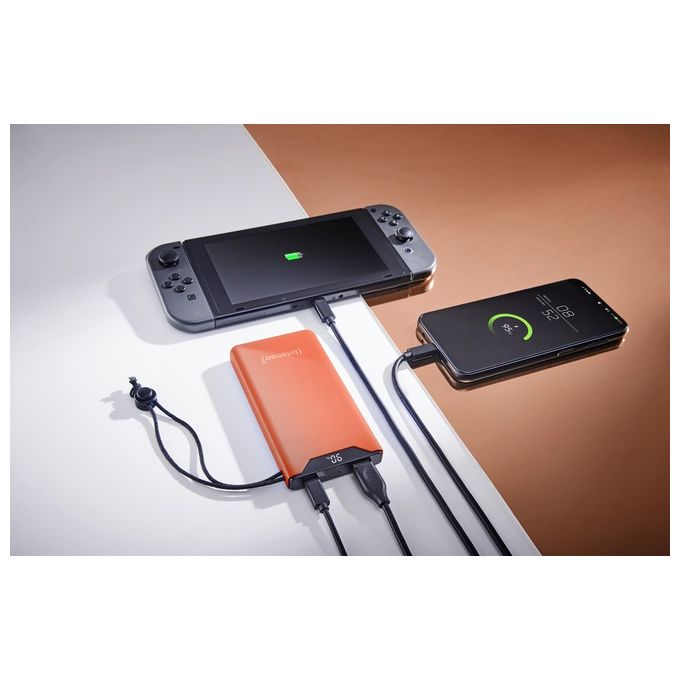 Intenso Powerbank F10000 Arancio 10000 mAh con USB-C a Tipo C