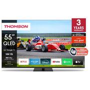 Thomson 55QG7C14 Q70 Series Smart TV QLED 55'' 4K Ultra HD 144Hz Google TV DVB-T2 S2 Dolby Vision Wi-Fi colore Nero