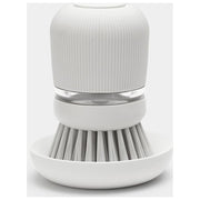 Brabantia 302640 Sinkside Spazzola Lavapiatti con Dispenser Sapone Integrato Setole Nylon colore Grigio Chiaro