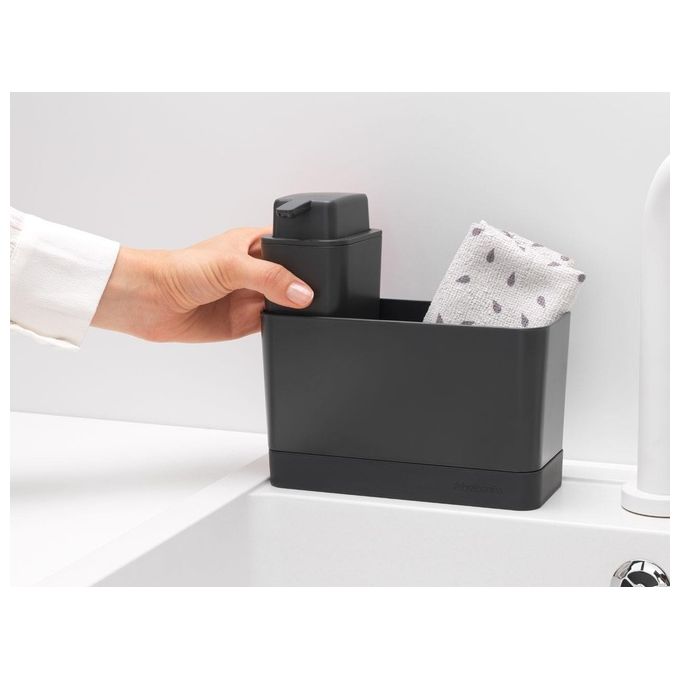 Brabantia Set Organizer per Lavello Grigio Scuro