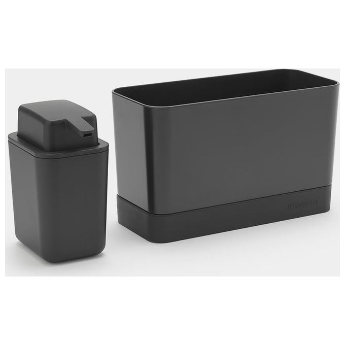 Brabantia Set Organizer per Lavello Grigio Scuro