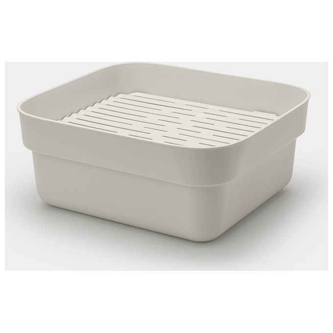Brabantia 302688 SinkSide Ciotola con Vassoio Drenante Capacita' 15.9 L Materiale Plastica Senza BPA colore Light Grey