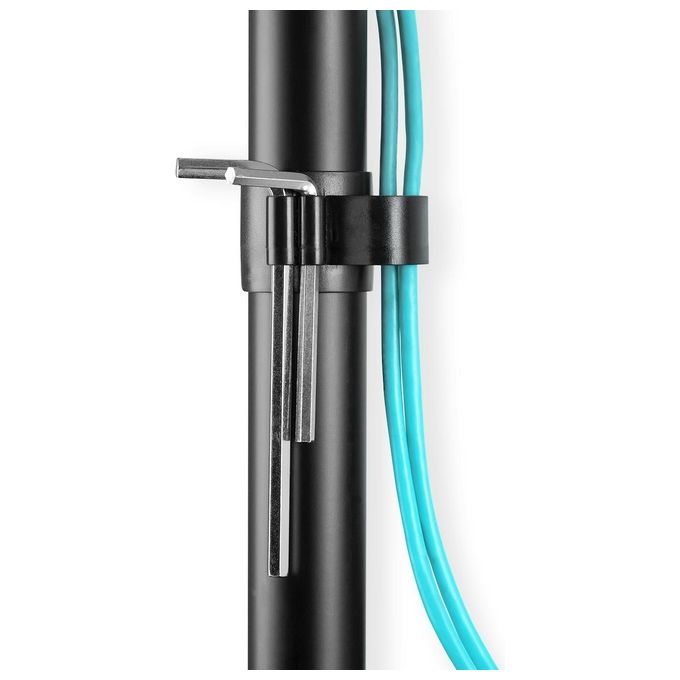Digitus DA-90397 Supporto a Colonna per Monitor Singolo 15-32'' 8 Kg VESA 75x75 100x100 Quick Release Gestione Cavi colore Nero