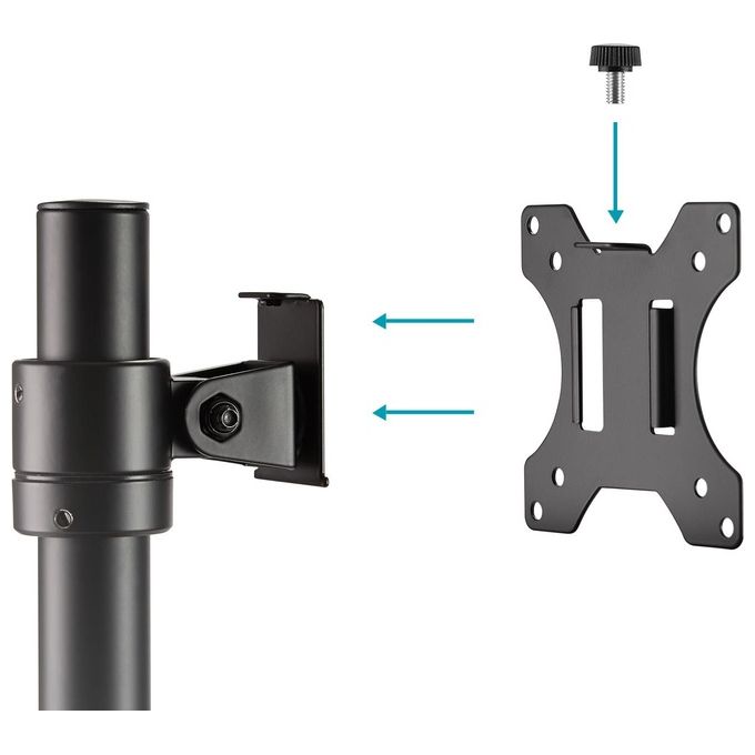 Digitus DA-90397 Supporto a Colonna per Monitor Singolo 15-32'' 8 Kg VESA 75x75 100x100 Quick Release Gestione Cavi colore Nero