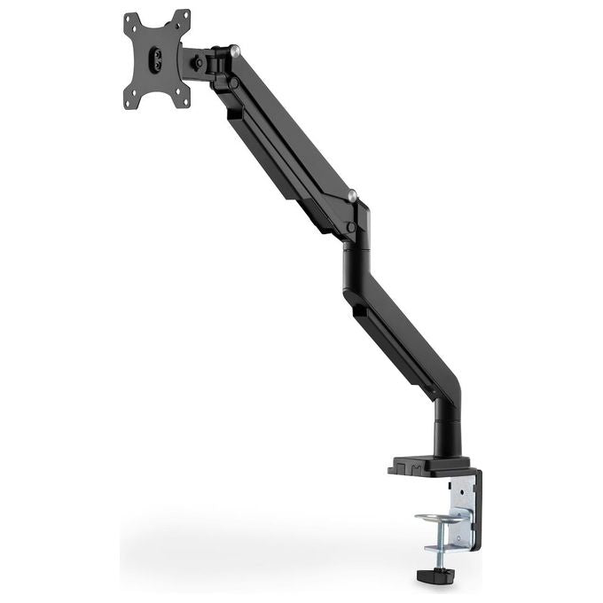 Digitus DA-90394 Porta monitor universale singolo con molla a gas e montaggio a incastro per schermi fino a 32'' VESA 75x75 100x100 regolabile in altezza e rotazione colore Nero