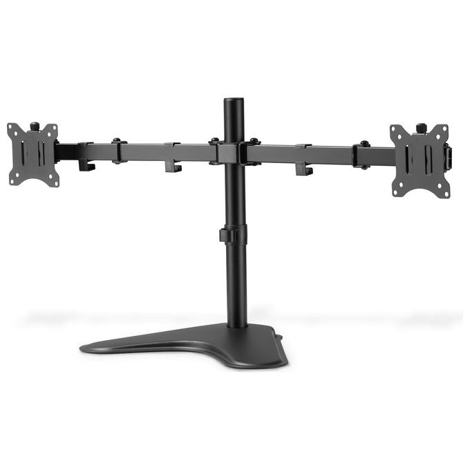 Digitus DA-90401 Supporto per doppio monitor 2x 32'' 2x 8 Kg Regolabile Altezza Rotazione 360° con Quick Release colore Nero