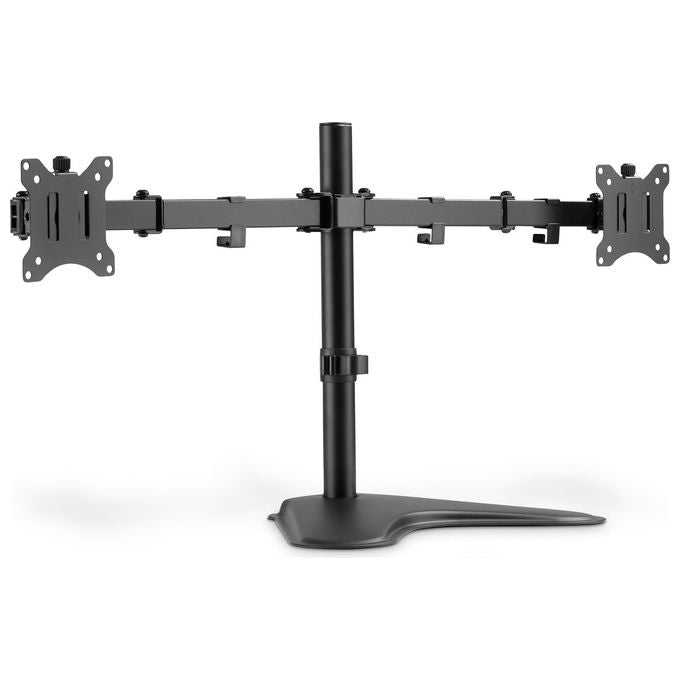 Digitus DA-90401 Supporto per doppio monitor 2x 32'' 2x 8 Kg Regolabile Altezza Rotazione 360° con Quick Release colore Nero