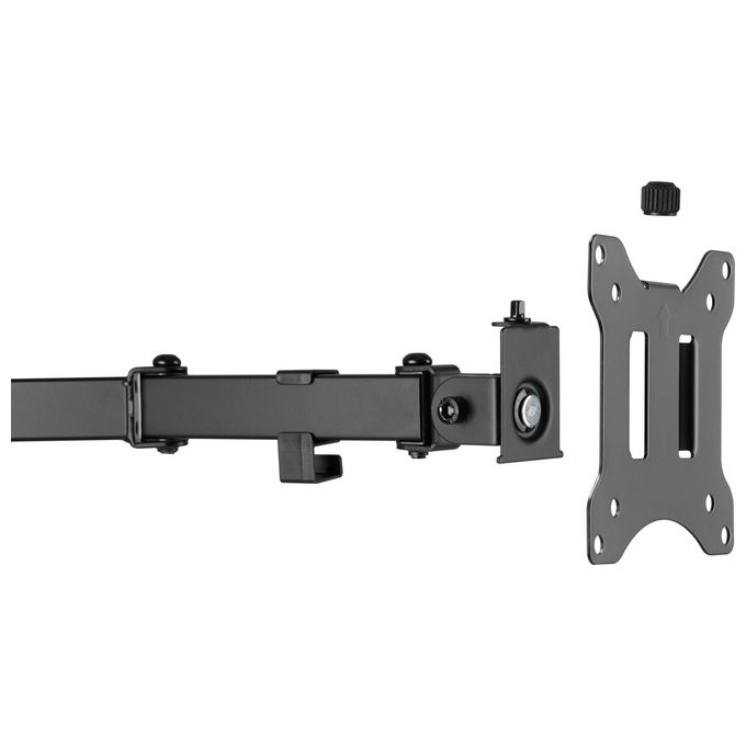 Digitus DA-90401 Supporto per doppio monitor 2x 32'' 2x 8 Kg Regolabile Altezza Rotazione 360° con Quick Release colore Nero