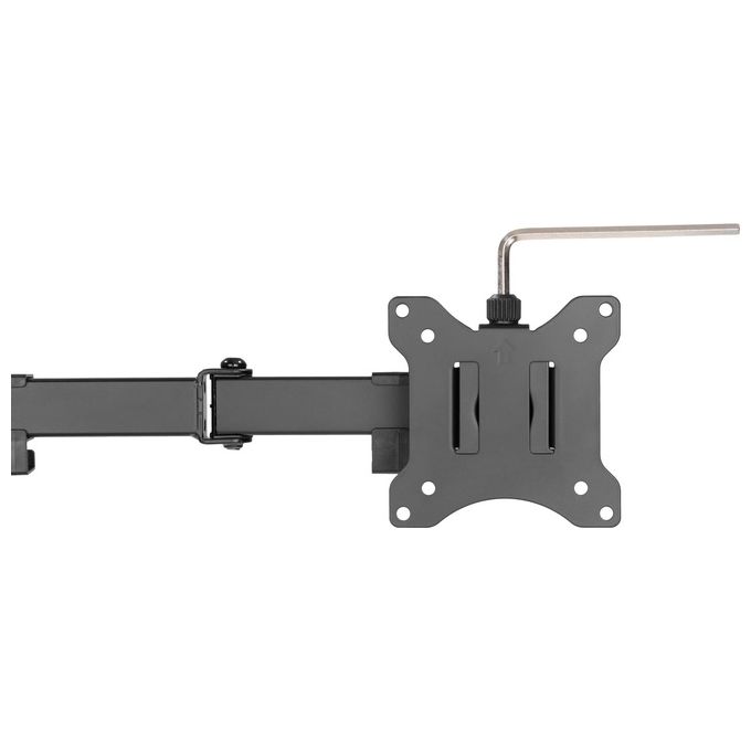 Digitus DA-90401 Supporto per doppio monitor 2x 32'' 2x 8 Kg Regolabile Altezza Rotazione 360° con Quick Release colore Nero