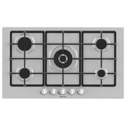 Hisense GM973XF Piano Cottura a Gas 5 Zone Bruciatore WOK 90 cm Inox