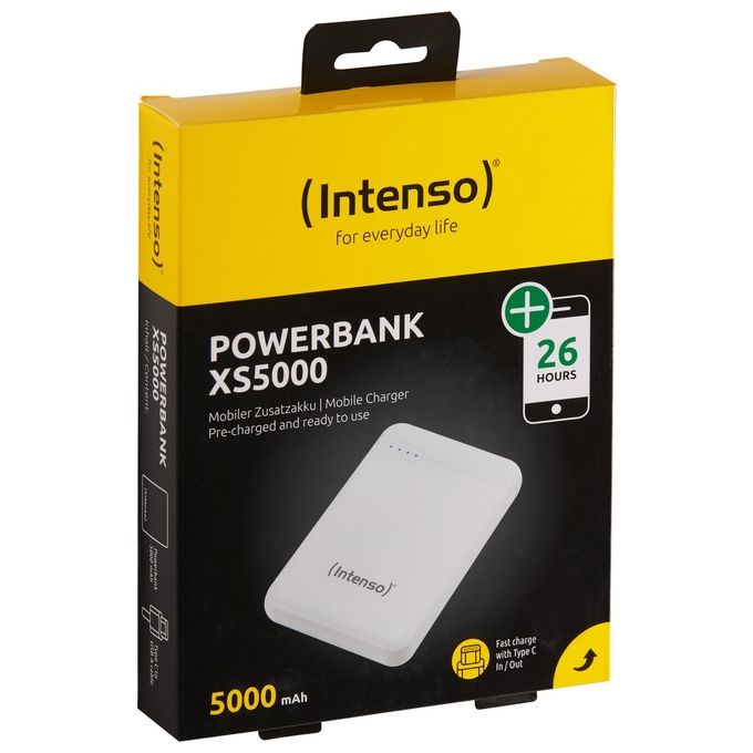 Intenso Powerbank XS 5000 Batteria Portatile Bianco Polimeri Di Litio 5000mAh
