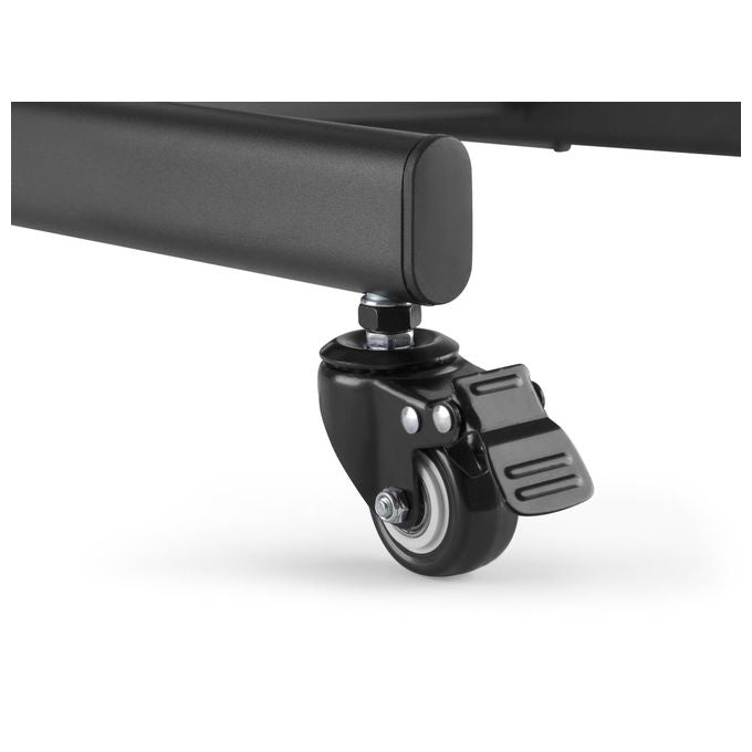 Equip 650607 Carrello TV Universale 32''-55'' Regolazione Altezza 154 cm Inclinazione ±10° con Ruote Bloccabili Gestione Cavi colore Nero