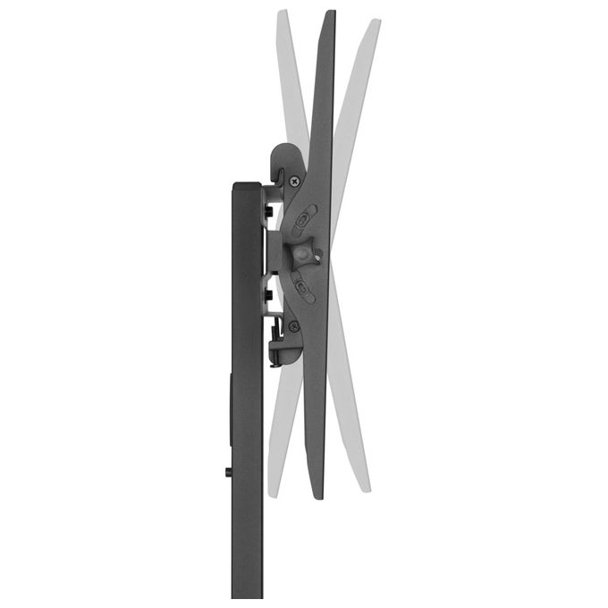 Equip 650607 Carrello TV Universale 32''-55'' Regolazione Altezza 154 cm Inclinazione ±10° con Ruote Bloccabili Gestione Cavi colore Nero