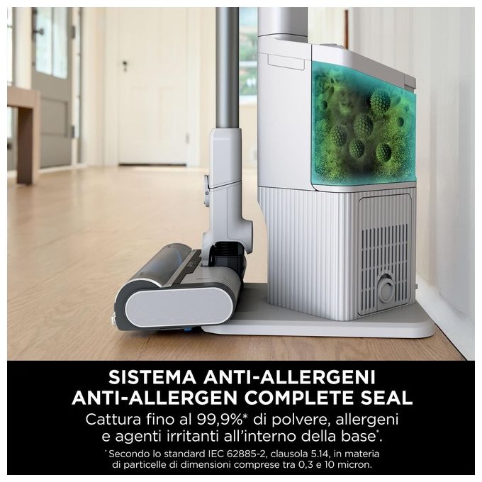 Shark BU3521EU Floor Detect Aspirapolvere a Bastone 2 in 1 Ciclonico Senza Sacchetto 240W 40 min 84 dB colore Blu Bianco
