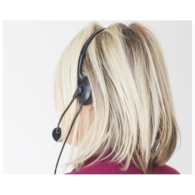 Link cuffia con microfono orientabile, connettore 1 x 3,5 mm e controllo volume