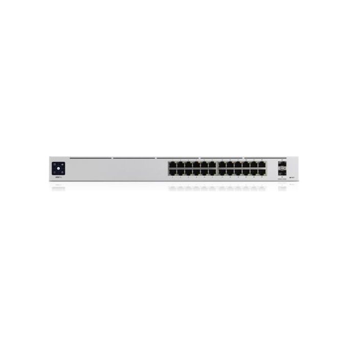 Ubiquiti USW-PRO-24-POE UniFi Switch Pro 24 PoE Gestito L2-L3 24 porte Gigabit 16 PoE+ 8 PoE++ 2 SFP+ 10G 400W colore Argento