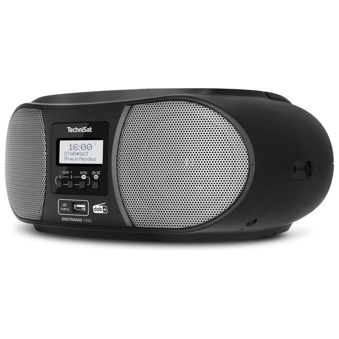 TechniSat 0000-3952 Digitradio 1990 Radio Portatile con Sintonizzatore DAB+ FM e Bluetooth LCD 3 W colore Nero Grigio