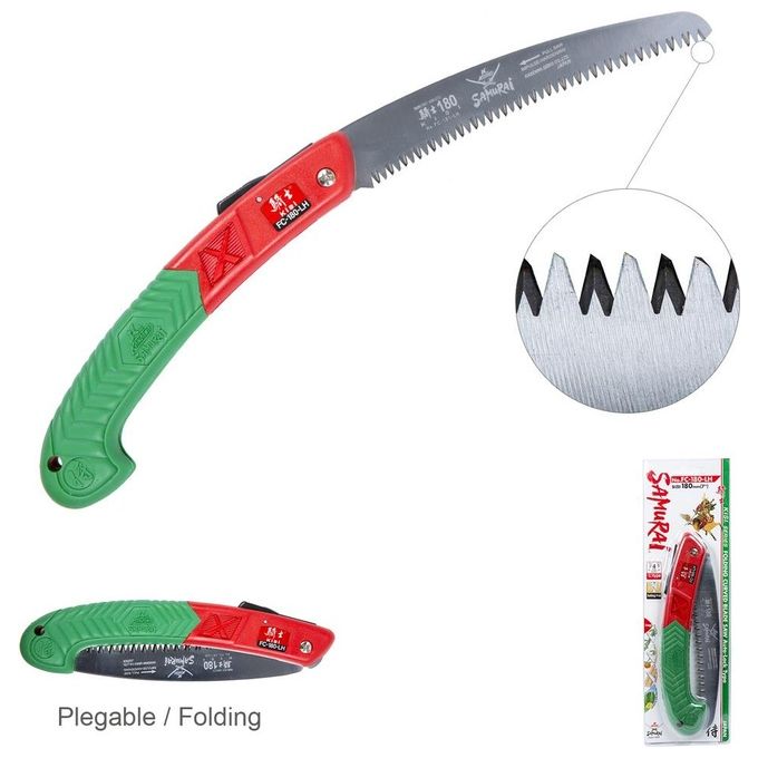Samurai FC-180-LH Serie FC Segaccio a Serramanico Lama Curva 18 cm Passo 4 mm Potatura Manico Ergonomico
