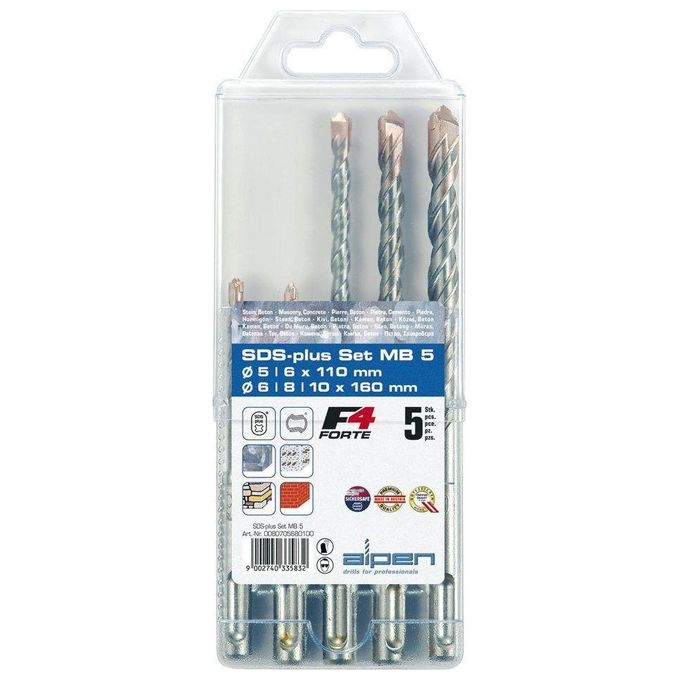 Alpen Punte Hammer Sds F4 Pezzi 5 Mm 5-10