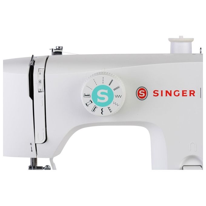 Singer M1505 Macchina da Cucire Elettrica 6 Punti Asola Automatica 4 Tempi Braccio Libero colore Bianco