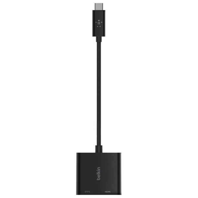 Belkin AVC002BTBK Adattatore da USB-C a HDMI con Ricarica Power Delivery 60W HDMI 4K@60Hz USB-C Power Pass-Through colore Nero