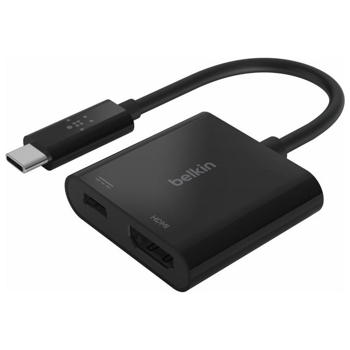 Belkin AVC002BTBK Adattatore da USB-C a HDMI con Ricarica Power Delivery 60W HDMI 4K@60Hz USB-C Power Pass-Through colore Nero
