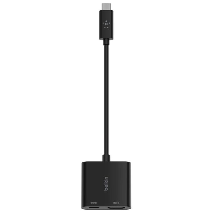 Belkin AVC002BTBK Adattatore da USB-C a HDMI con Ricarica Power Delivery 60W HDMI 4K@60Hz USB-C Power Pass-Through colore Nero