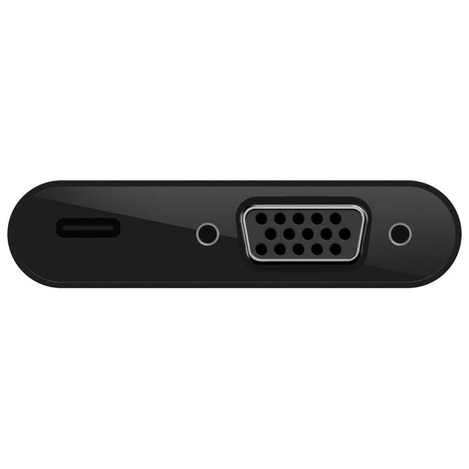 Belkin AVC001BTBK Adattatore USB-C a VGA con Ricarica Power Delivery 60 W Risoluzione 1920x1200 60 Hz colore Nero