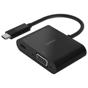 Belkin AVC001BTBK Adattatore USB-C a VGA con Ricarica Power Delivery 60 W Risoluzione 1920x1200 60 Hz colore Nero