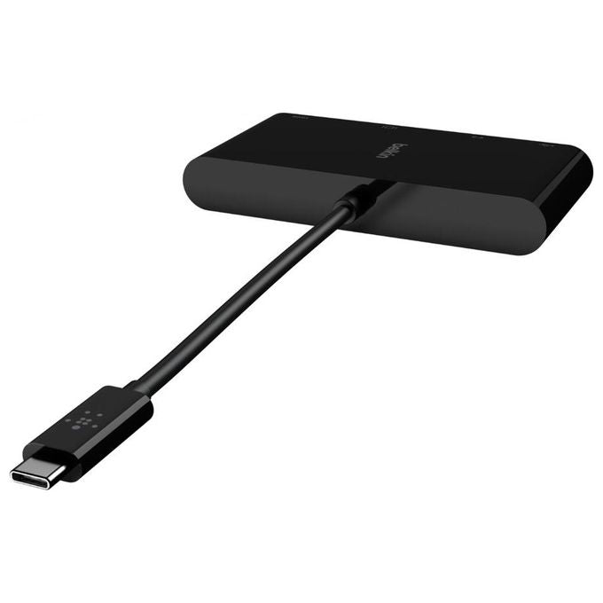 Belkin AVC005BTBK Adattatore USB-C HDMI VGA USB-A GBE 4K Plug-and-Play colore Nero