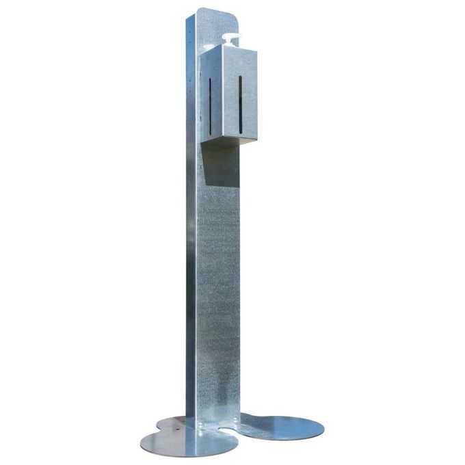 ITB Colonna Regolabile con Dispenser per Gel Igienizzante in Acciaio