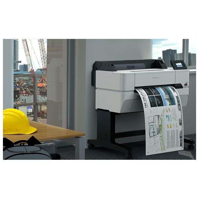 Epson C11CJ55301A0 SureColor SC-T3405 Stampante Wireless con Piedistallo Formato A1 4 Colori Touch Screen Wi-Fi Stampa a Pigmenti colore Bianco