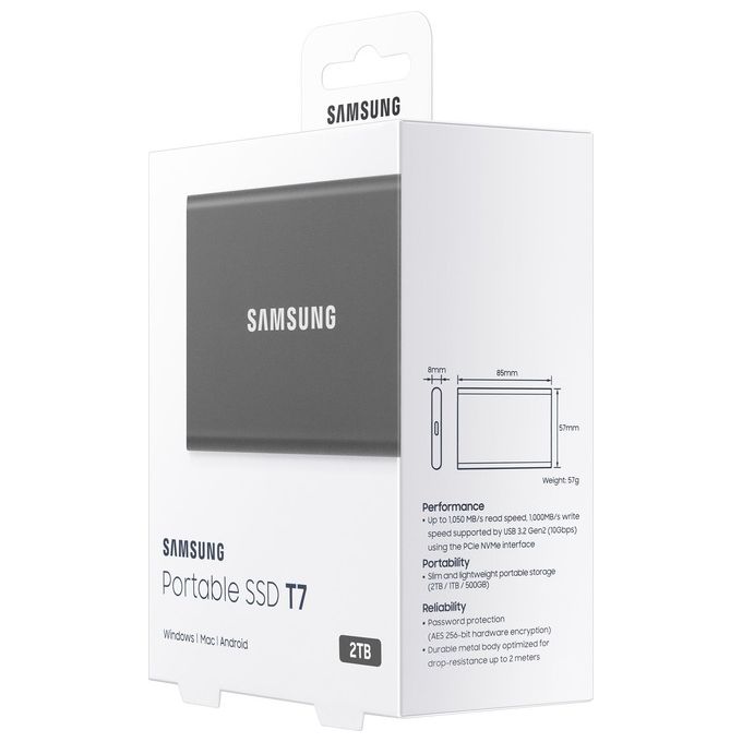Samsung MU-PC2T0T Ssd Esterno Portatile 2000Gb Grigio