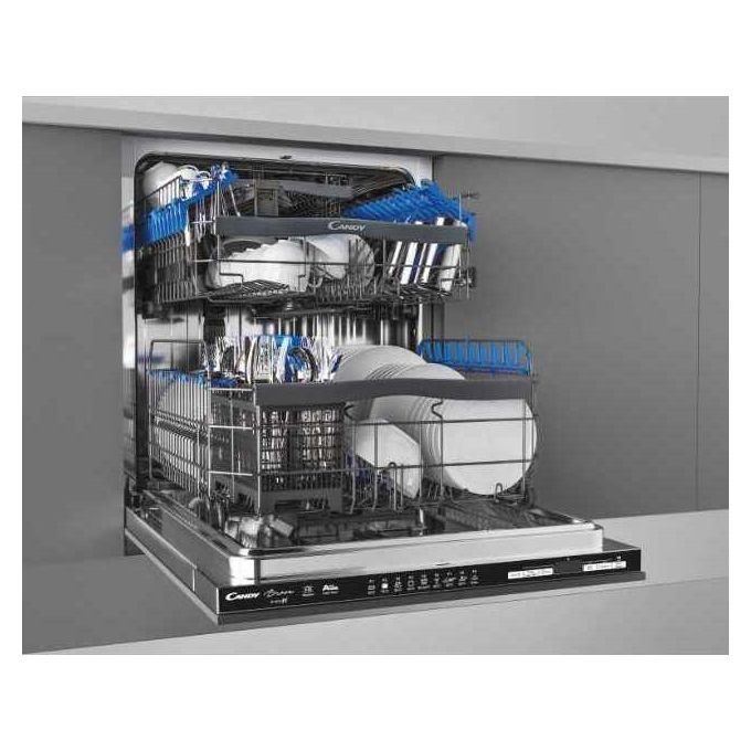 Candy CDIMN 2D622PB Lavastoviglie da Incasso a Scomparsa Totale 16 Coperti Classe energetica E (A++) 9 Programmi Wi-Fi + Bluetooth 60 cm