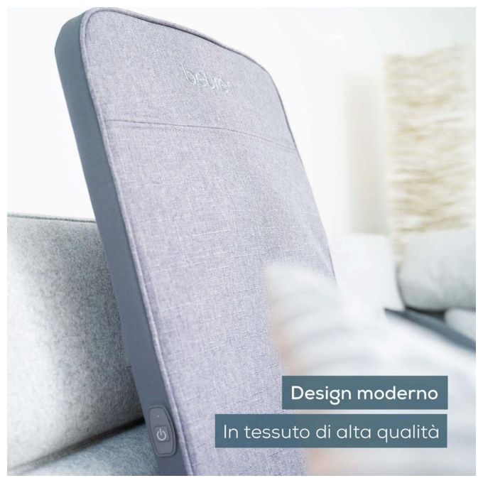 Beurer MG 202 Cuscino Massaggiante Shiatsu 2 Livelli di Intensita' Grigio Chiaro