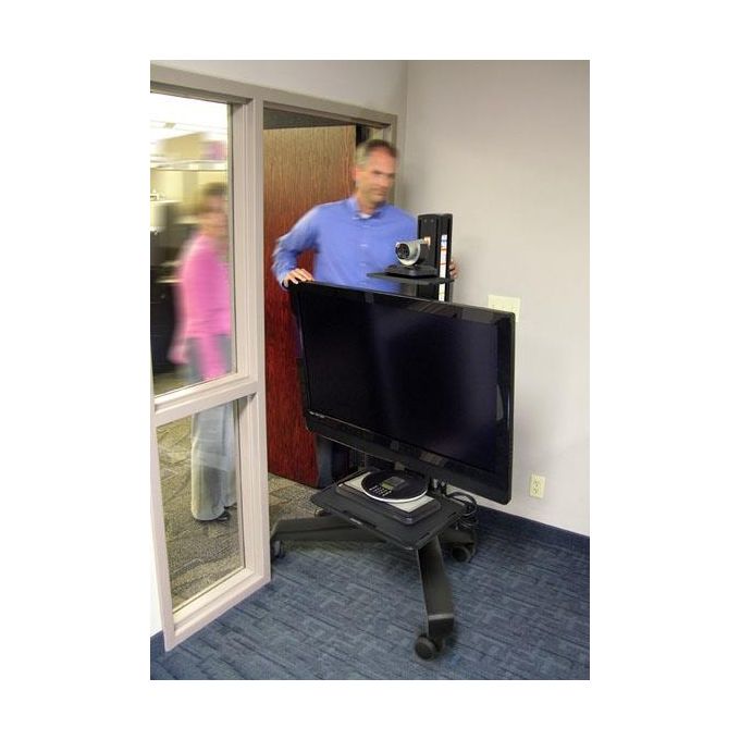 Ergotron Neo-Flex Mobile MediaCenter UHD Carrello per Display LCD Nero Dimensione Schermo 50''-80