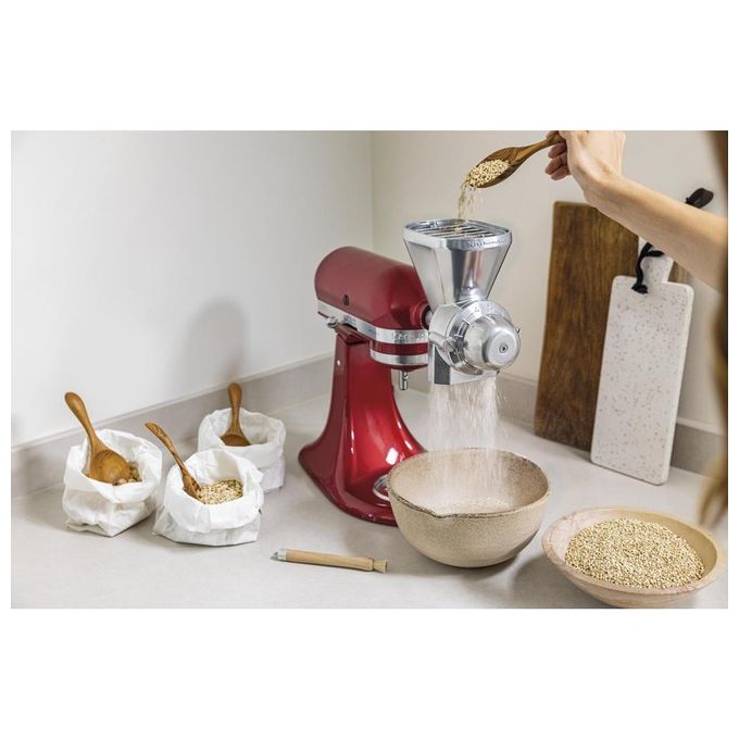 KitchenAid 5KSM185PSECA Artisan Robot da Cucina 4.8 L 300 W 10 Velocita' Acciaio Inox colore Rosso Liebesapfel