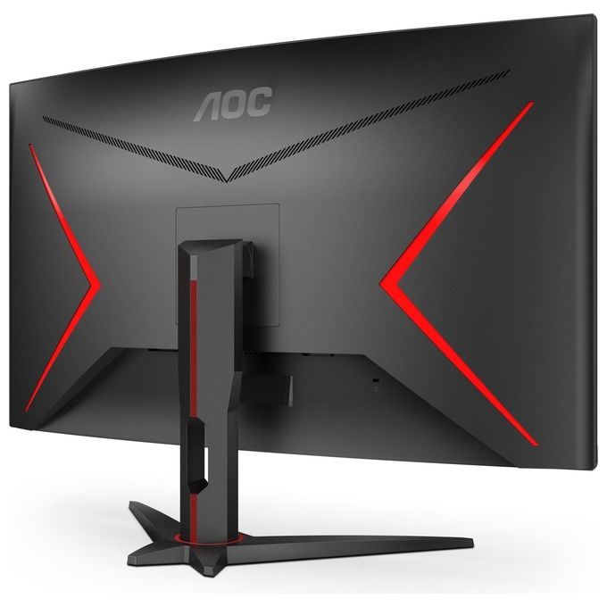 AOC C32G2ZE-BK Monitor Gaming Curvo 31.5'' VA Full HD 1920x1080 240 Hz 0.5 ms AMD FreeSync Premium colore Nero Rosso